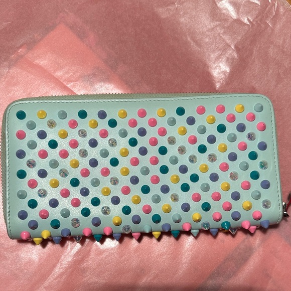 Christian Louboutin Multicolor Studded Clutch - Picture 2 of 16